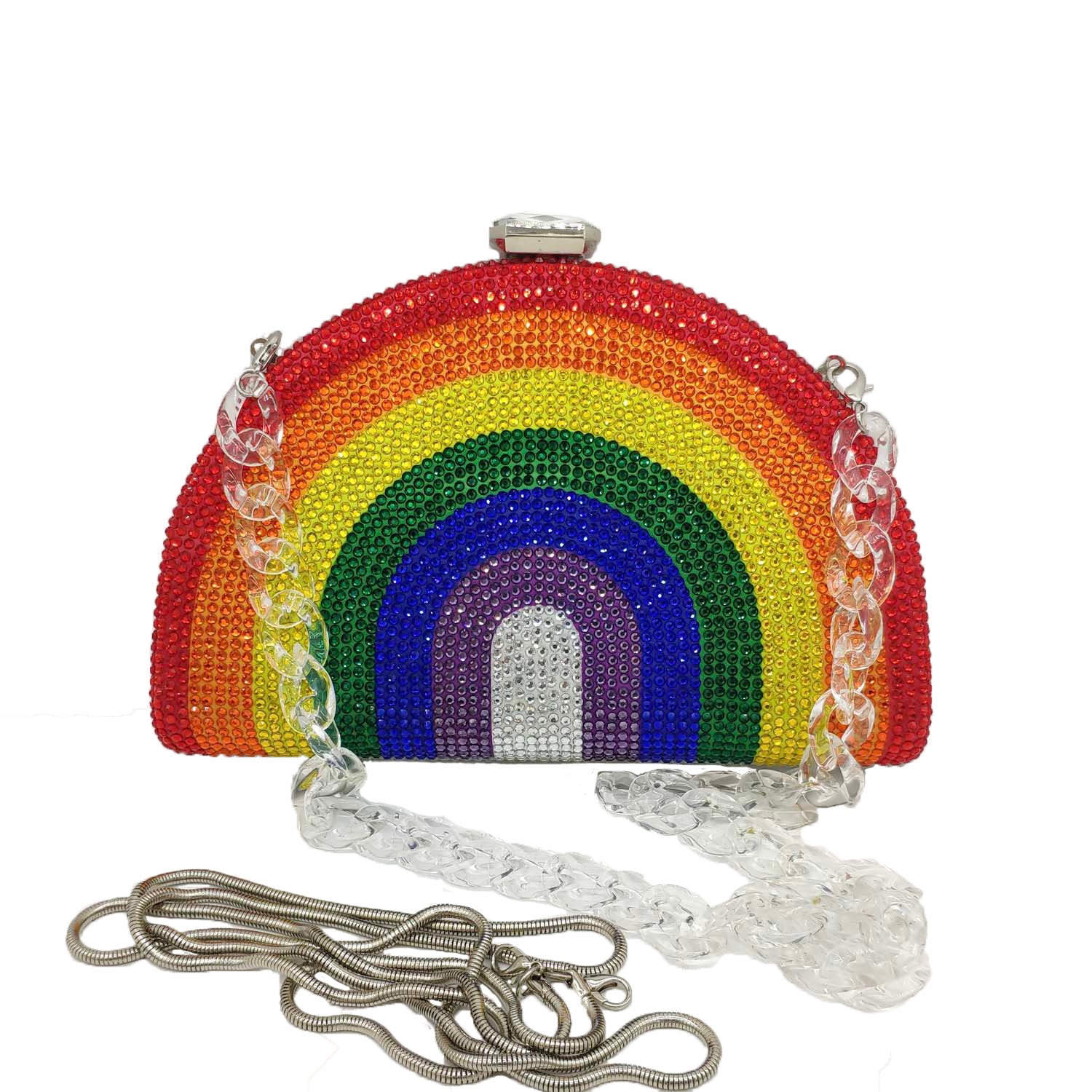 Hot Diamond Rainbow Frame Bag