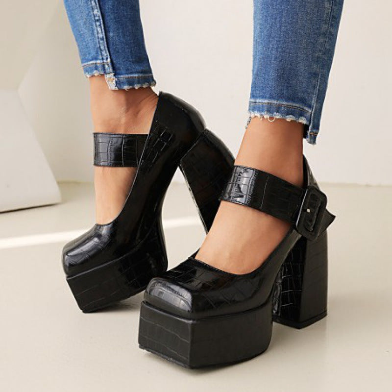 Lanel School Girl Platform Heels