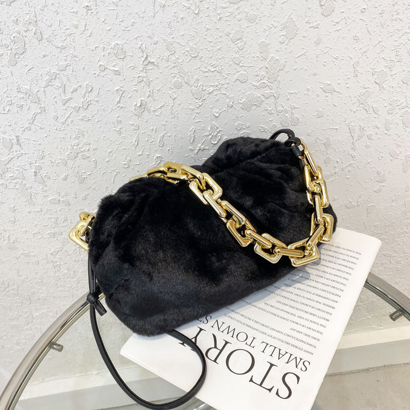 Furry Plush Shoulder Bag