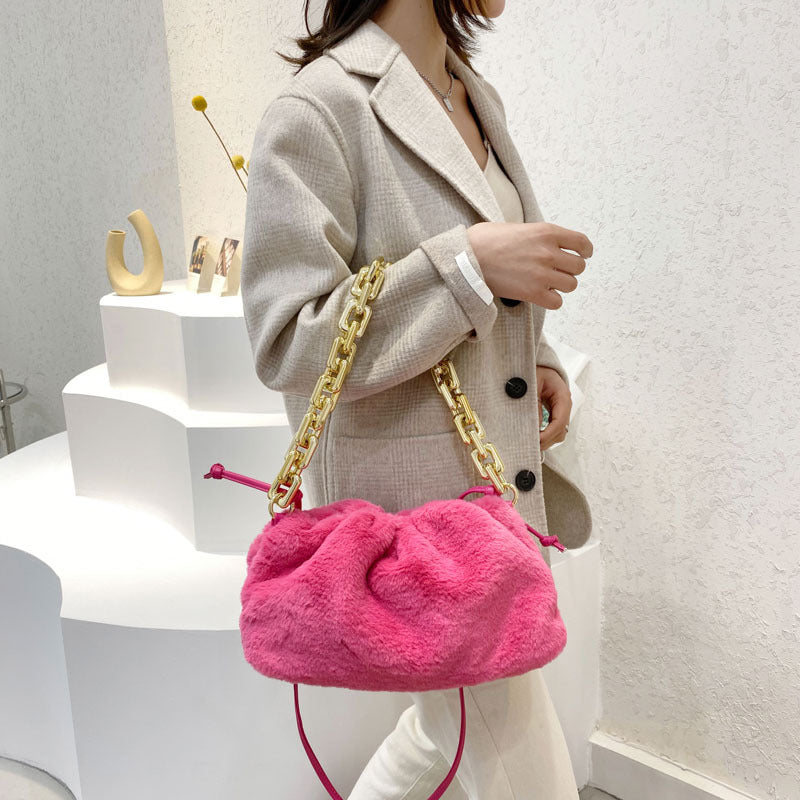 Furry Plush Shoulder Bag