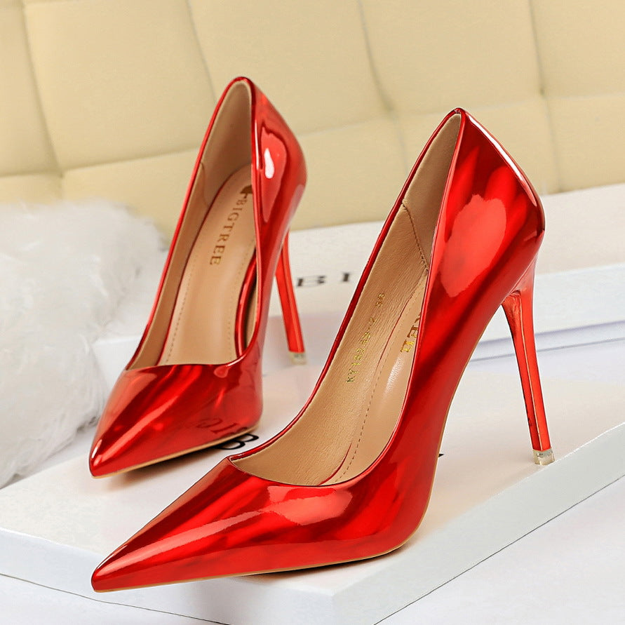 Janet Glossy Patent Leather Heels