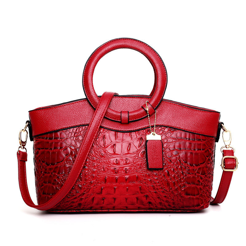 Favor Me Croc Leather Tote Bag