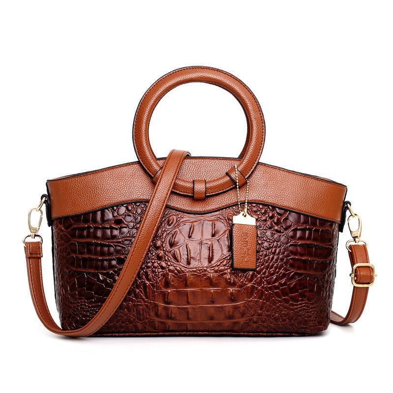 Favor Me Croc Leather Tote Bag