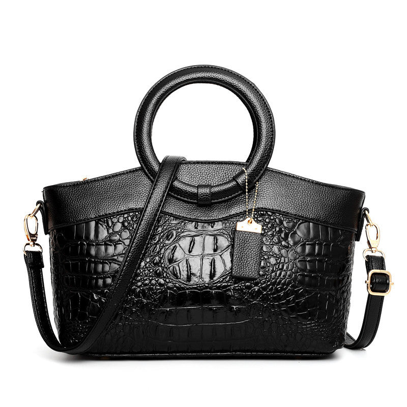 Favor Me Croc Leather Tote Bag