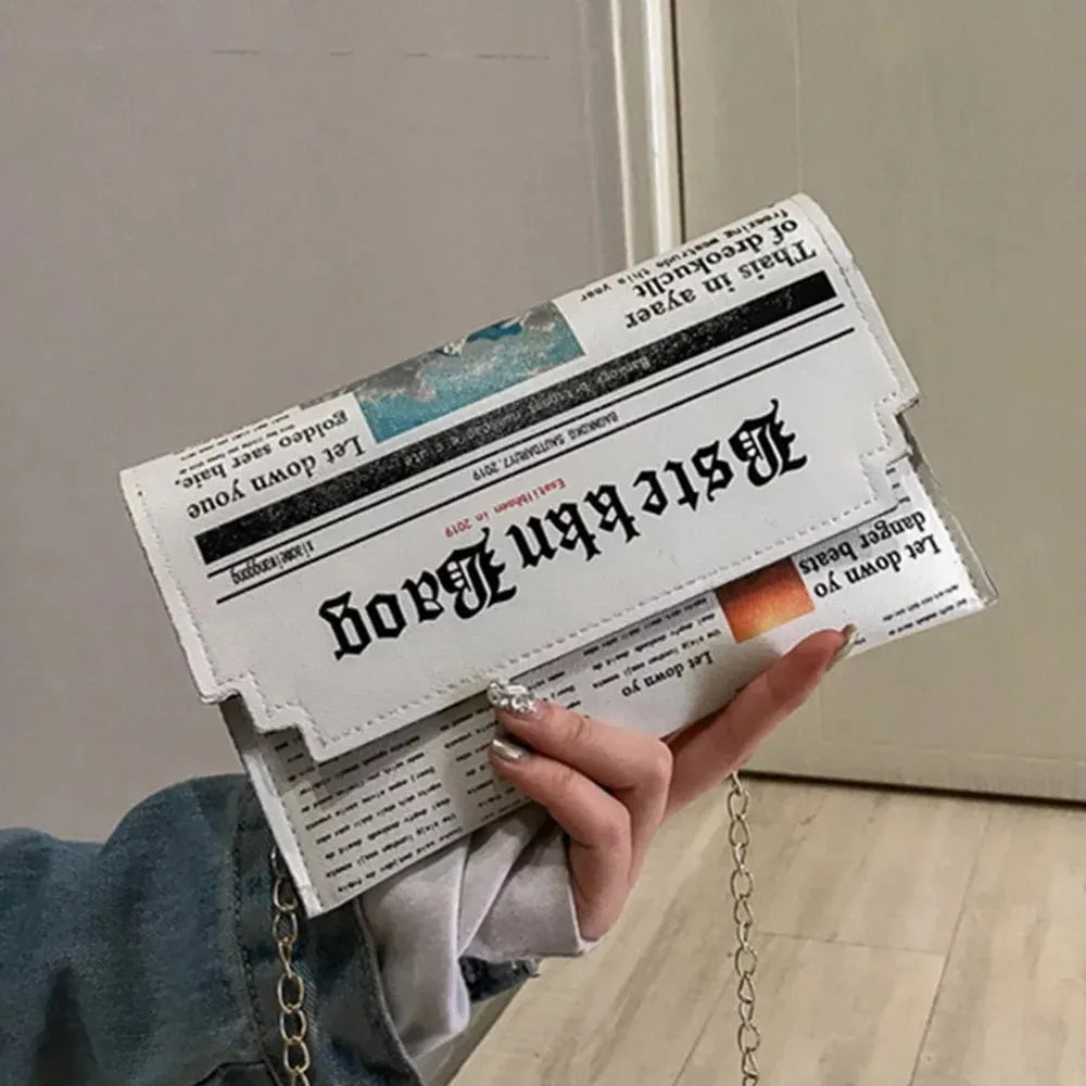 Newspaper Envelope Clutch