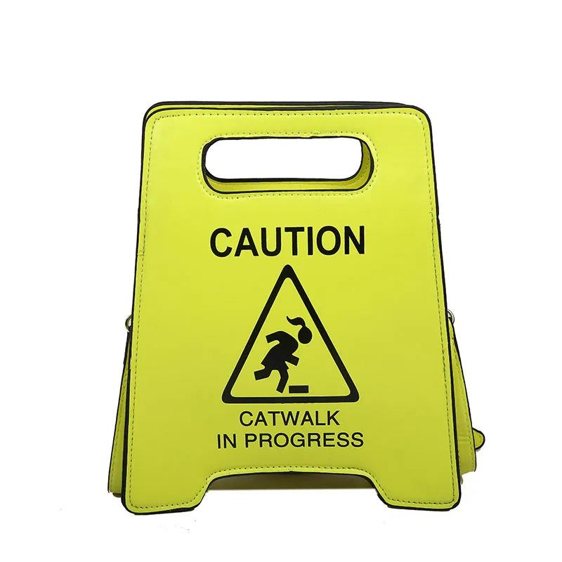 Creative Caution Sign Frame Bag