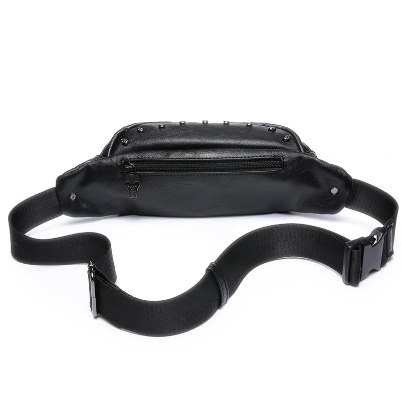 Leather Skull Fanny Pack