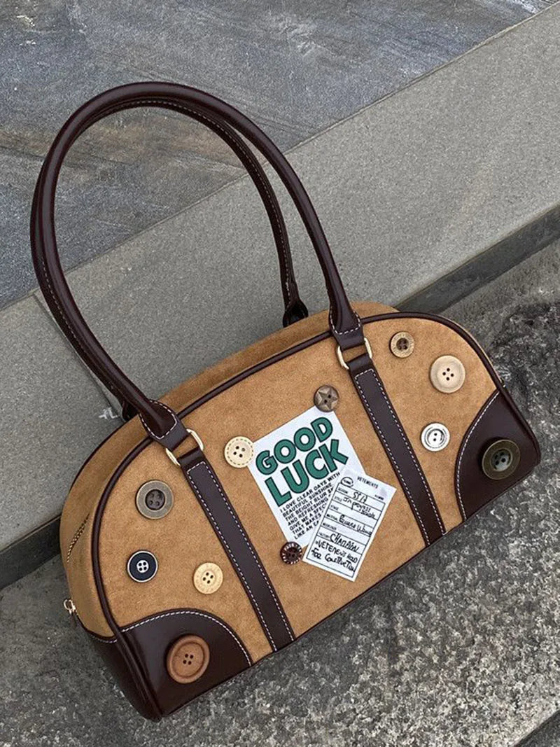 Good Luck Retro Metal Button Doctor Bag