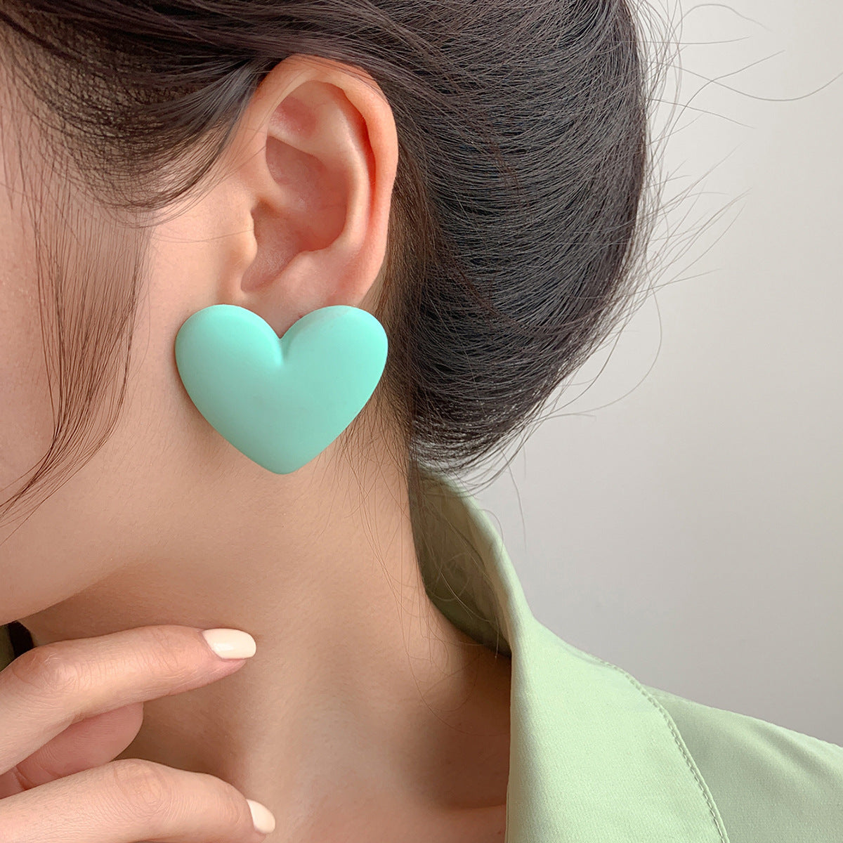 Candy Color Love Pin Earrings