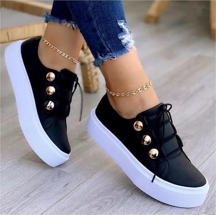 Bridgett Bubble Button Casual Sneakers