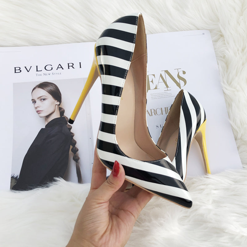 Ida Color Me Bad Stripe Pumps