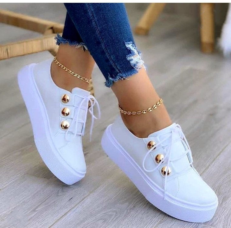 Bridgett Bubble Button Casual Sneakers